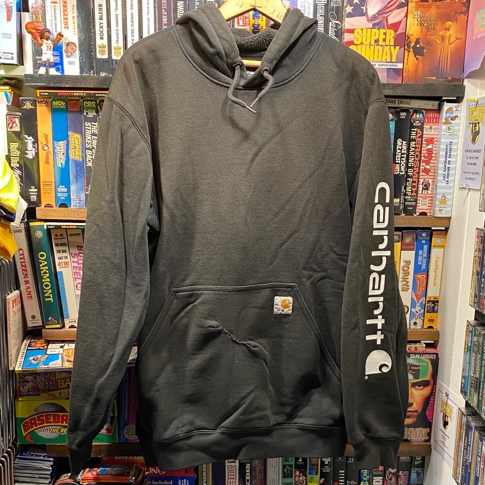L CARHARTT HOODIE REPAIRED